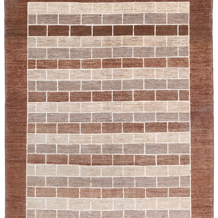 Modcar 4' 9" X 6' 0" Hand Knotted Wool Rug 4' 9" X 6' 0" (145 X 183) / Multi / Wool