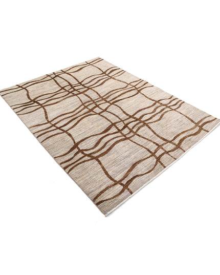 Modcar 4' 11" X 6' 6" Hand Knotted Wool Rug 4' 11" X 6' 6" (150 X 198) / Multi / Wool