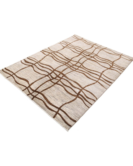 Modcar 4' 11" X 6' 6" Hand Knotted Wool Rug 4' 11" X 6' 6" (150 X 198) / Multi / Wool