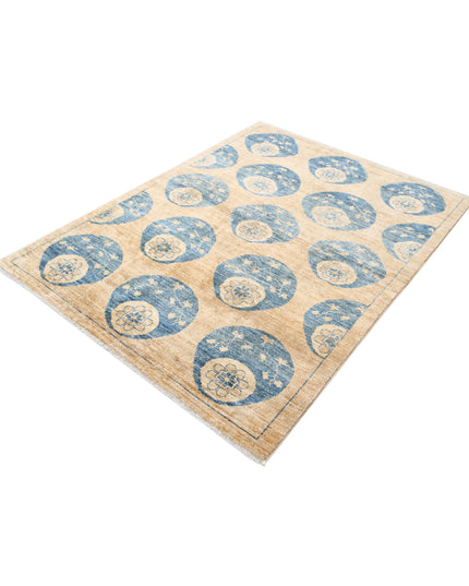 Modcar 4' 9" X 6' 3" Hand Knotted Wool Rug 4' 9" X 6' 3" (145 X 191) / Multi / Wool