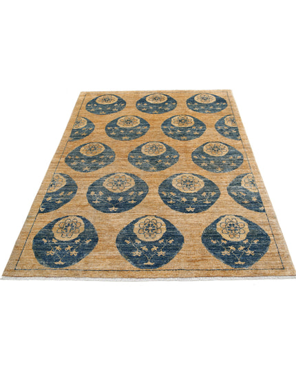 Modcar 4' 9" X 6' 3" Hand Knotted Wool Rug 4' 9" X 6' 3" (145 X 191) / Multi / Wool