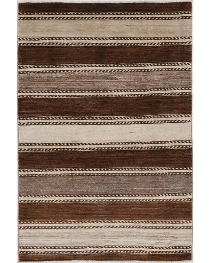 Modcar 3' 2" X 4' 9" Hand Knotted Wool Rug 3' 2" X 4' 9" (97 X 145) / Multi / Wool