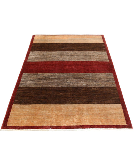 Modcar 4' 0" X 6' 0" Hand Knotted Wool Rug 4' 0" X 6' 0" (122 X 183) / Multi / Wool