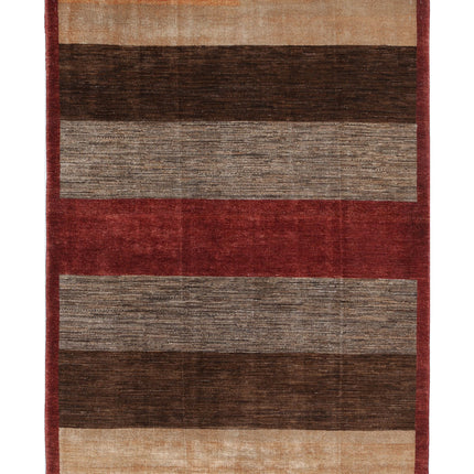 Modcar 4' 0" X 6' 0" Hand Knotted Wool Rug 4' 0" X 6' 0" (122 X 183) / Multi / Wool