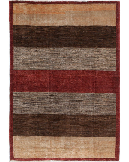 Modcar 4' 0" X 6' 0" Hand Knotted Wool Rug 4' 0" X 6' 0" (122 X 183) / Multi / Wool