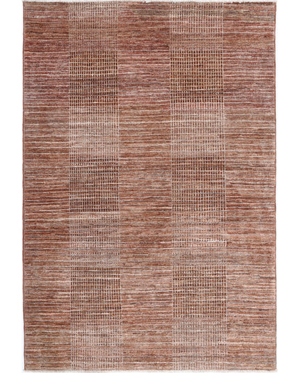 Modcar 4' 0" X 5' 11" Hand Knotted Wool Rug 4' 0" X 5' 11" (122 X 180) / Multi / Wool