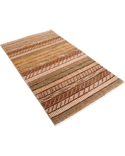 Modcar 3' 6" X 6' 2" Hand Knotted Wool Rug 3' 6" X 6' 2" (107 X 188) / Multi / Wool