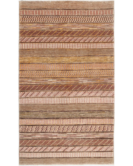 Modcar 3' 6" X 6' 2" Hand Knotted Wool Rug 3' 6" X 6' 2" (107 X 188) / Multi / Wool