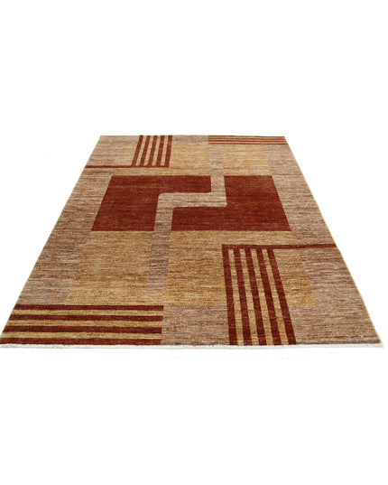 Modcar 5' 11" X 7' 4" Hand Knotted Wool Rug 5' 11" X 7' 4" (180 X 223) / Multi / Wool