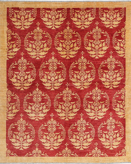 Modcar 6' 9" X 8' 1" Hand Knotted Wool Rug 6' 9" X 8' 1" (206 X 246) / Beige / Wool