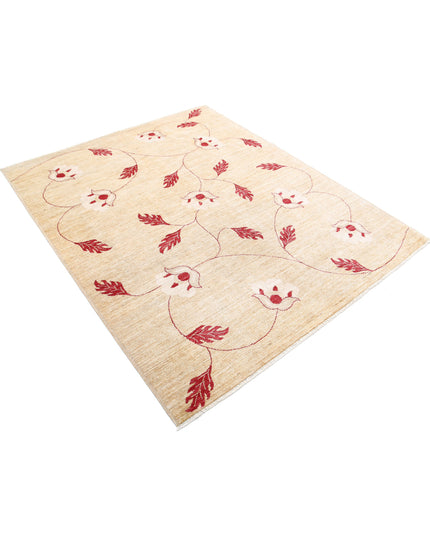 Modcar 5' 2" X 6' 5" Hand Knotted Wool Rug 5' 2" X 6' 5" (158 X 196) / Beige / Wool