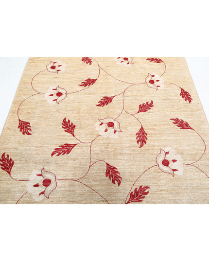 Modcar 5' 2" X 6' 5" Hand Knotted Wool Rug 5' 2" X 6' 5" (158 X 196) / Beige / Wool