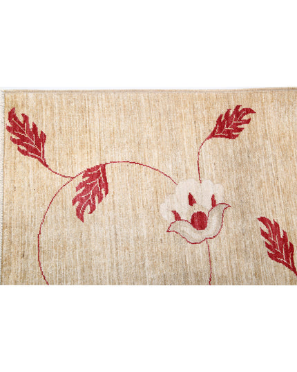 Modcar 5' 2" X 6' 5" Hand Knotted Wool Rug 5' 2" X 6' 5" (158 X 196) / Beige / Wool