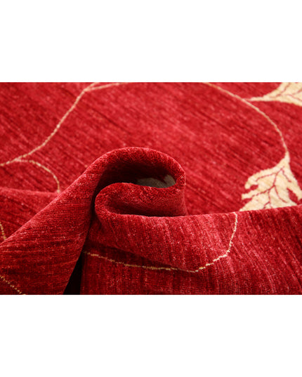 Modcar 6' 6" X 7' 9" Hand Knotted Wool Rug 6' 6" X 7' 9" (198 X 236) / Rust / Wool