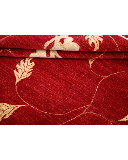 Modcar 6' 6" X 7' 9" Hand Knotted Wool Rug 6' 6" X 7' 9" (198 X 236) / Rust / Wool