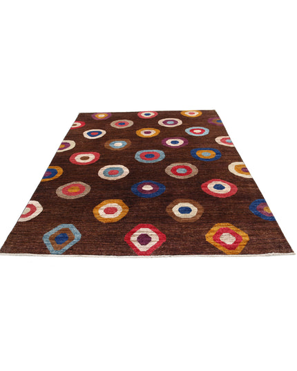 Modcar 6' 4" X 8' 3" Hand Knotted Wool Rug 6' 4" X 8' 3" (193 X 251) / Multi / Wool