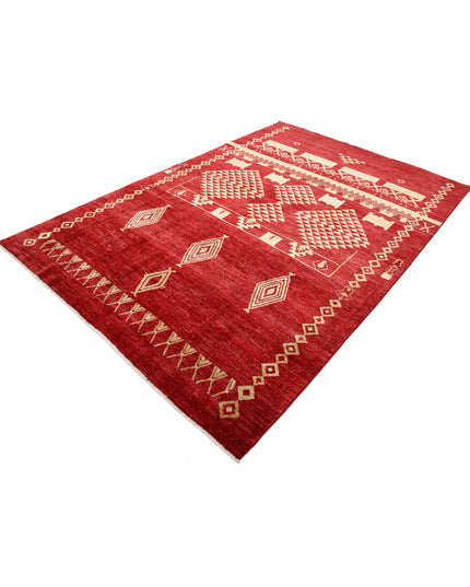 Modcar 6' 4" X 9' 3" Hand Knotted Wool Rug 6' 4" X 9' 3" (193 X 282) / Multi / Wool