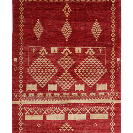 Modcar 6' 4" X 9' 3" Hand Knotted Wool Rug 6' 4" X 9' 3" (193 X 282) / Multi / Wool