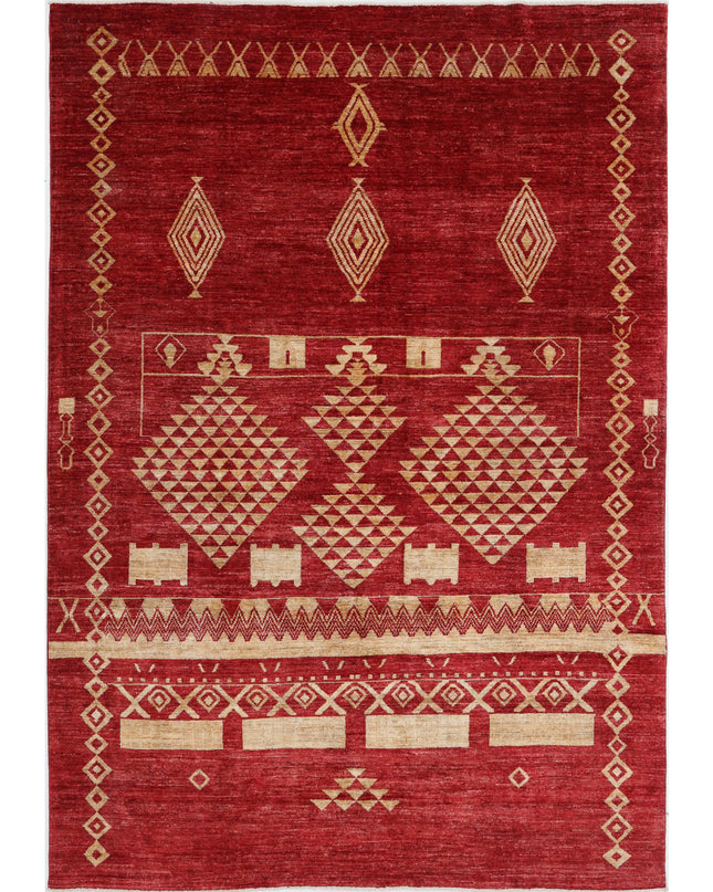 Modcar 6' 4" X 9' 3" Hand Knotted Wool Rug 6' 4" X 9' 3" (193 X 282) / Multi / Wool