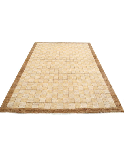 Modcar 5' 11" X 8' 7" Hand Knotted Wool Rug 5' 11" X 8' 7" (180 X 262) / Beige / Wool