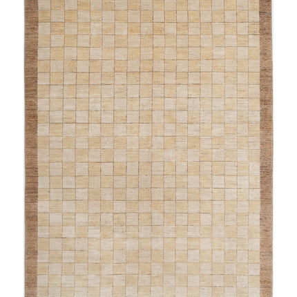 Modcar 5' 11" X 8' 7" Hand Knotted Wool Rug 5' 11" X 8' 7" (180 X 262) / Beige / Wool