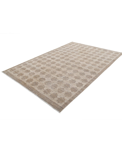 Modcar 6' 4" X 9' 5" Hand Knotted Wool Rug 6' 4" X 9' 5" (193 X 287) / Beige / Wool