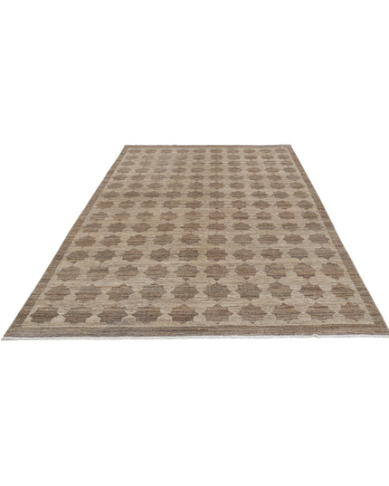 Modcar 6' 4" X 9' 5" Hand Knotted Wool Rug 6' 4" X 9' 5" (193 X 287) / Beige / Wool
