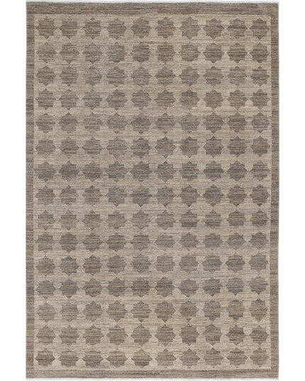Modcar 6' 4" X 9' 5" Hand Knotted Wool Rug 6' 4" X 9' 5" (193 X 287) / Beige / Wool