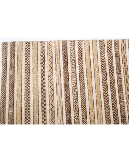 Modcar 6' 7" X 7' 6" Hand Knotted Wool Rug 6' 7" X 7' 6" (201 X 229) / Beige / Wool