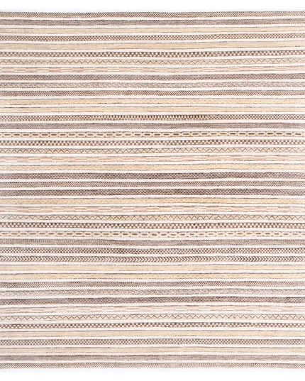 Modcar 6' 7" X 7' 6" Hand Knotted Wool Rug 6' 7" X 7' 6" (201 X 229) / Beige / Wool