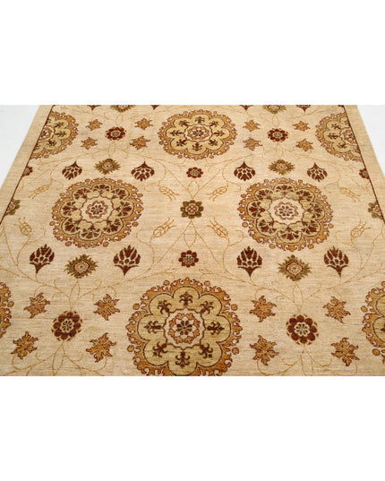 Modcar 6' 6" X 7' 10" Hand Knotted Wool Rug 6' 6" X 7' 10" (198 X 239) / Beige / Wool