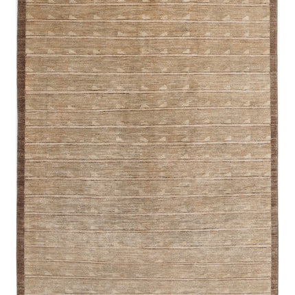 Modcar 5' 7" X 7' 7" Hand Knotted Wool Rug 5' 7" X 7' 7" (170 X 231) / Beige / Wool