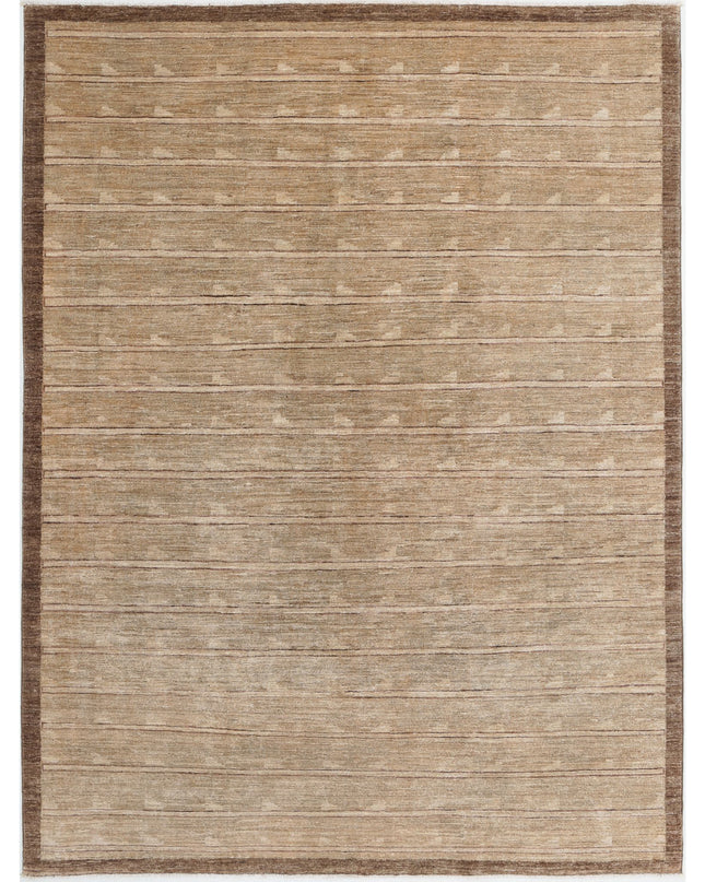 Modcar 5' 7" X 7' 7" Hand Knotted Wool Rug 5' 7" X 7' 7" (170 X 231) / Beige / Wool
