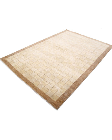 Modcar 6' 0" X 8' 7" Hand Knotted Wool Rug 6' 0" X 8' 7" (183 X 262) / Beige / Wool