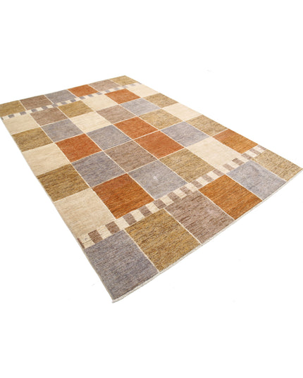 Modcar 6' 5" X 9' 5" Hand Knotted Wool Rug 6' 5" X 9' 5" (196 X 287) / Beige / Wool
