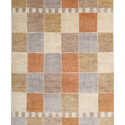 Modcar 6' 5" X 9' 5" Hand Knotted Wool Rug 6' 5" X 9' 5" (196 X 287) / Beige / Wool
