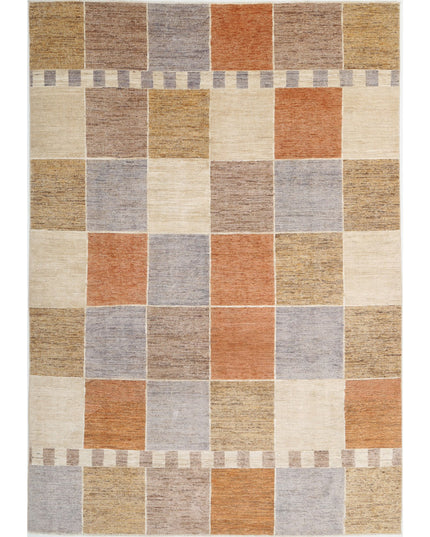 Modcar 6' 5" X 9' 5" Hand Knotted Wool Rug 6' 5" X 9' 5" (196 X 287) / Beige / Wool
