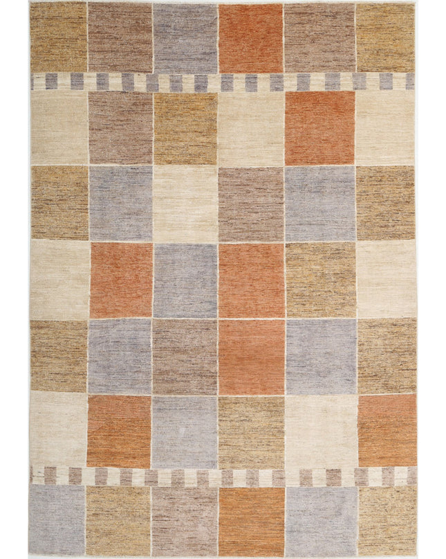 Modcar 6' 5" X 9' 5" Hand Knotted Wool Rug 6' 5" X 9' 5" (196 X 287) / Beige / Wool