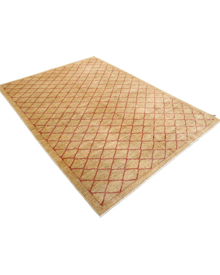 Modcar 5' 7" X 7' 7" Hand Knotted Wool Rug 5' 7" X 7' 7" (170 X 231) / Beige / Wool