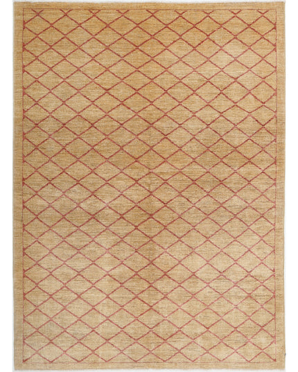Modcar 5' 7" X 7' 7" Hand Knotted Wool Rug 5' 7" X 7' 7" (170 X 231) / Beige / Wool