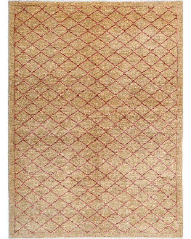 Modcar 5' 7" X 7' 7" Hand Knotted Wool Rug 5' 7" X 7' 7" (170 X 231) / Beige / Wool