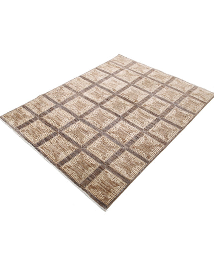 Modcar 4' 5" X 5' 9" Hand Knotted Wool Rug 4' 5" X 5' 9" (135 X 175) / Multi / Wool