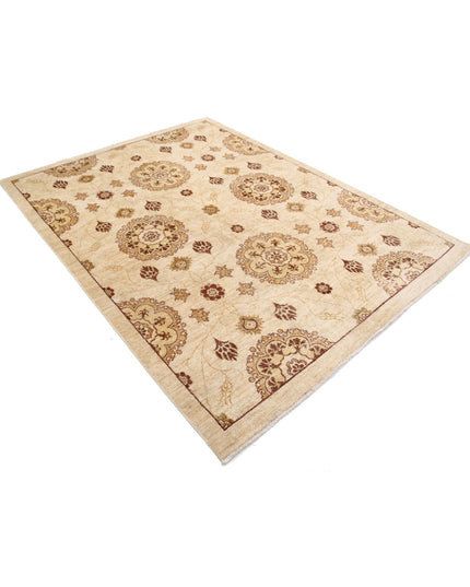 Modcar 6' 2" X 8' 2" Hand Knotted Wool Rug 6' 2" X 8' 2" (188 X 249) / Beige / Wool