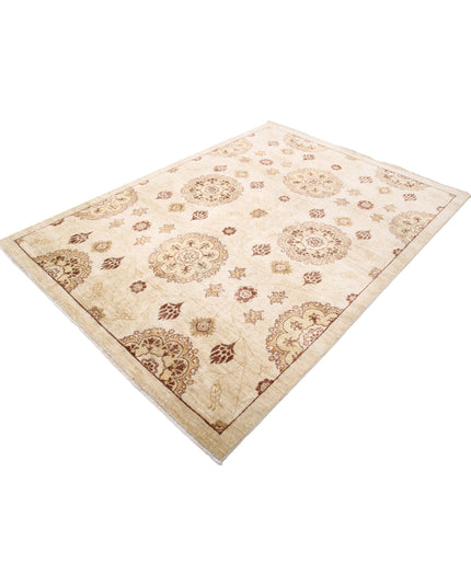 Modcar 6' 2" X 8' 2" Hand Knotted Wool Rug 6' 2" X 8' 2" (188 X 249) / Beige / Wool