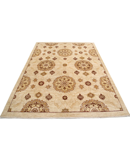 Modcar 6' 2" X 8' 2" Hand Knotted Wool Rug 6' 2" X 8' 2" (188 X 249) / Beige / Wool