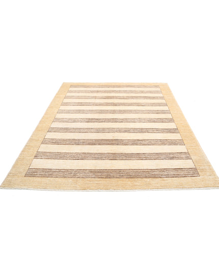 Modcar 6' 5" X 8' 2" Hand Knotted Wool Rug 6' 5" X 8' 2" (196 X 249) / Beige / Wool