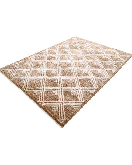 Modcar 6' 0" X 8' 2" Hand Knotted Wool Rug 6' 0" X 8' 2" (183 X 249) / Beige / Wool