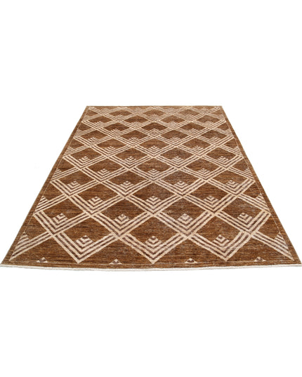 Modcar 6' 0" X 8' 2" Hand Knotted Wool Rug 6' 0" X 8' 2" (183 X 249) / Beige / Wool