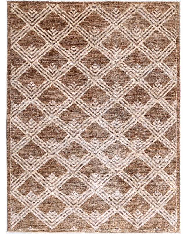 Modcar 6' 0" X 8' 2" Hand Knotted Wool Rug 6' 0" X 8' 2" (183 X 249) / Beige / Wool