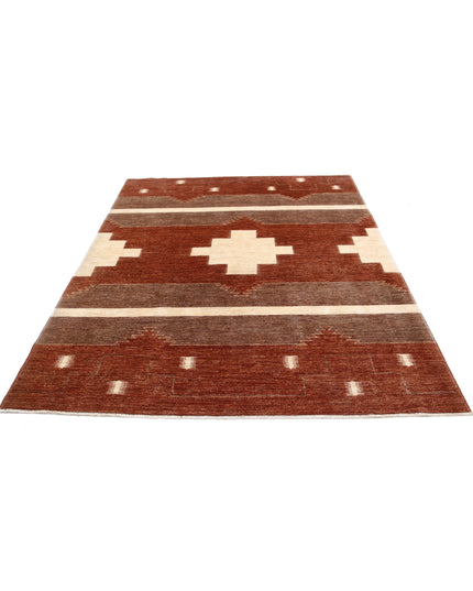 Modcar 6' 2" X 7' 9" Hand Knotted Wool Rug 6' 2" X 7' 9" (188 X 236) / Beige / Wool